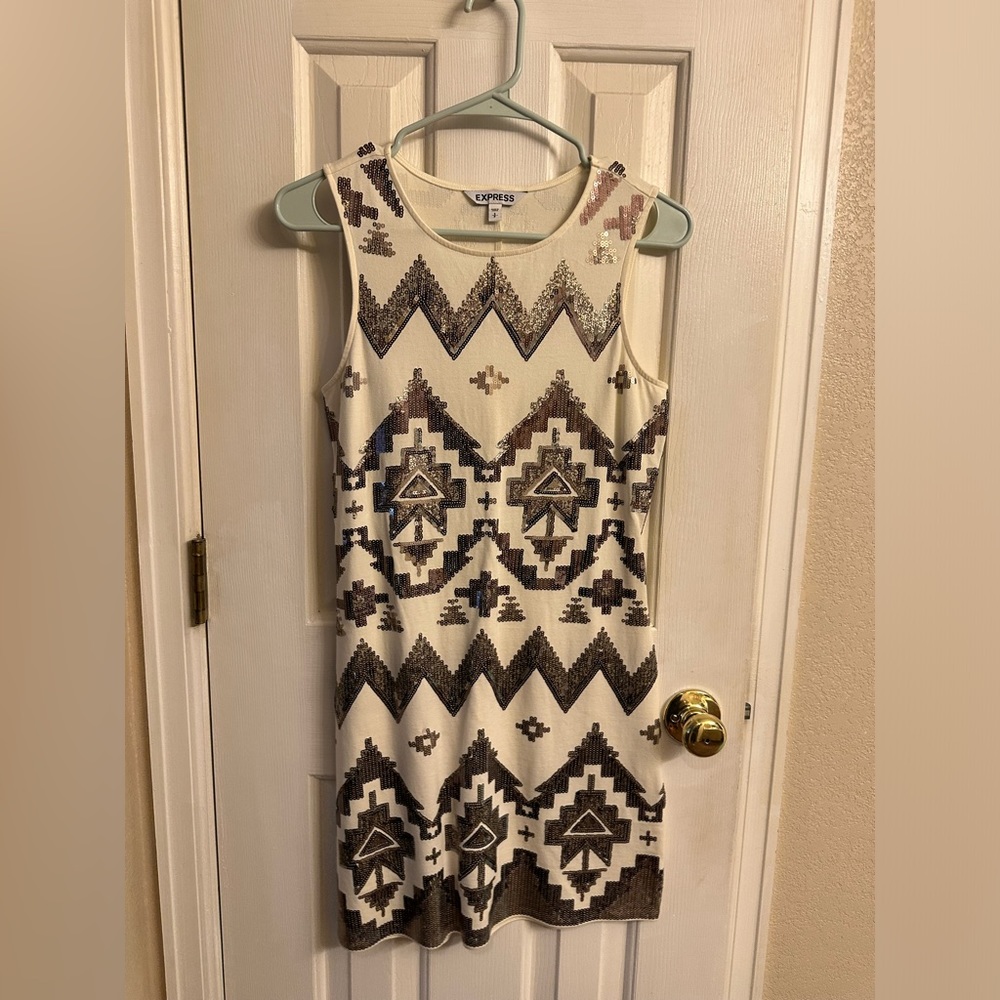 Express sequin bodycon dress